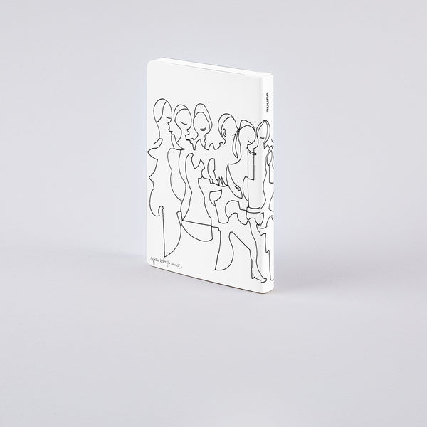 Nuuna Graphic S pontozott lapos notebook Friends by Myriam Beltz kicsi jegyzetfüzet
