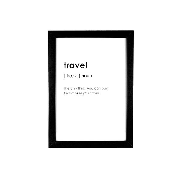 Képkeret poszterrel / utazás