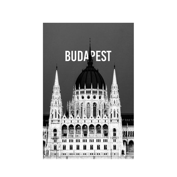 fekete fehér képeslap budapestről, parlament