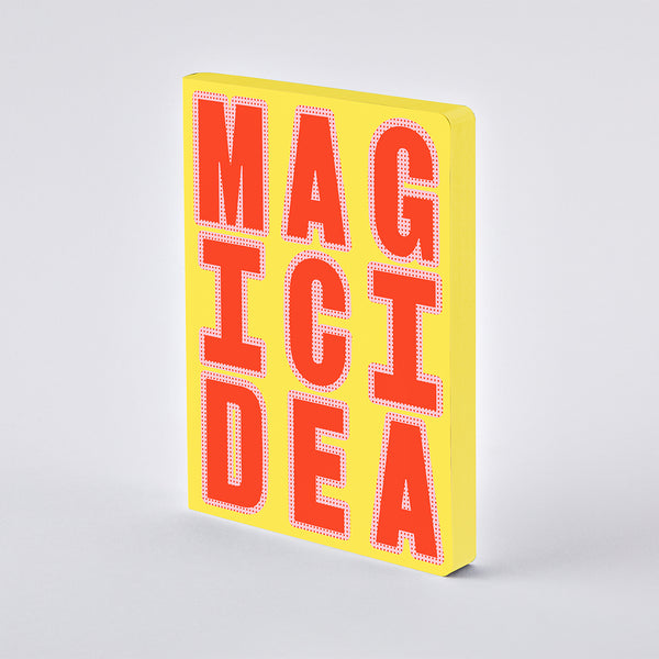 Nuuna Graphic L pontozott lapos füzet Magic Idea sárga piros